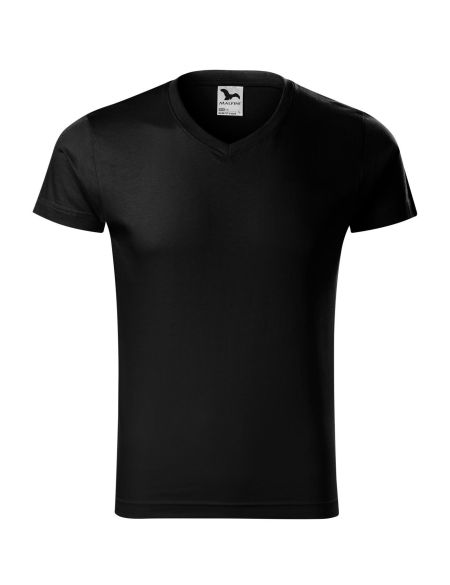 Men's T-shirt Malfini Slim Fit V-Neck 146 white