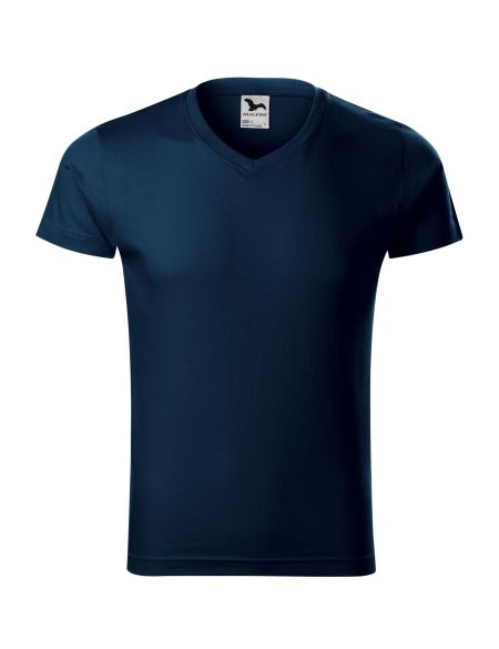 Herren T-Shirt Malfini Slim Fit V-Ausschnitt 146 weiß