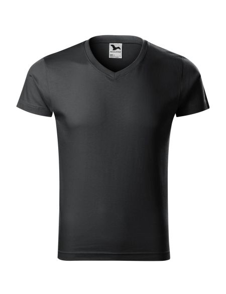 Men's T-shirt Malfini Slim Fit V-Neck 146 white