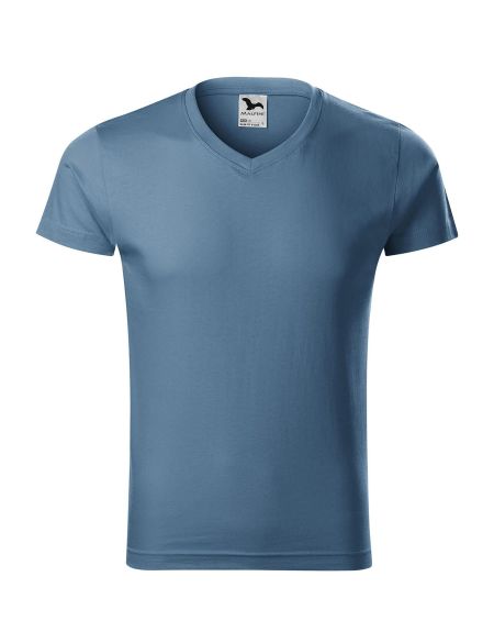 Herren T-Shirt Malfini Slim Fit V-Ausschnitt 146 weiß