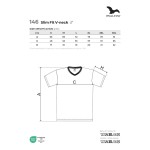Herren T-Shirt Malfini Slim Fit V-Ausschnitt 146 weiß