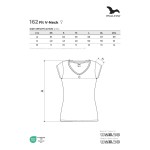 Tričko dámské Malfini Fit V-Neck 162 námořní modrá
