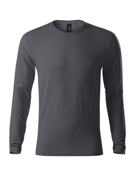 Men's fitted long sleeve T-shirt Malfini Brave 155 white