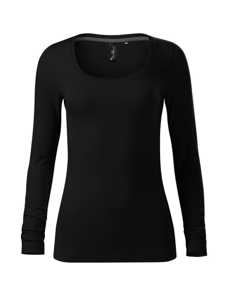 Women's fitted long-sleeved T-shirt Malfini Brave 156 white