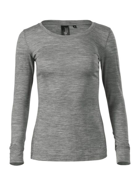 Women's long-sleeved merino T-shirt Malfini Merino Rise LS 160 black