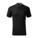 Men's bomber style polo shirt Malfini Diamond 273 white