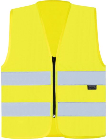 Safety vest with zipper Korntex RX217 Cologne neon green