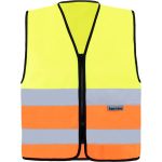 Safety vest with zipper Korntex RX217 Cologne neon green