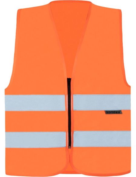 Safety vest with zipper Korntex RX217 Cologne neon green
