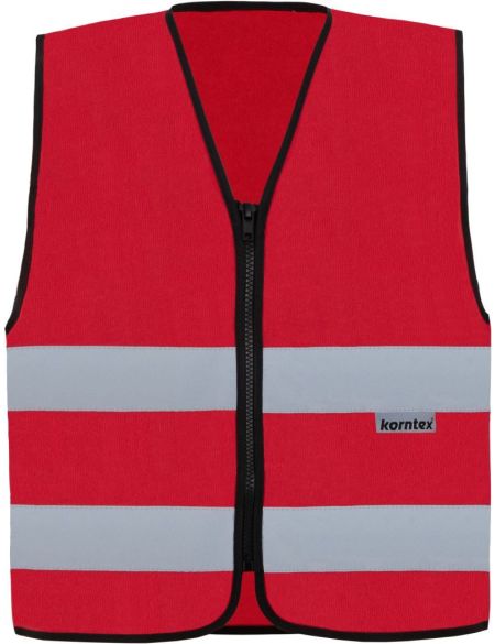 Safety vest with zipper Korntex RX217 Cologne neon green