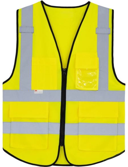 Korntex KXPMF Munich hi vis yellow multifunctional vest