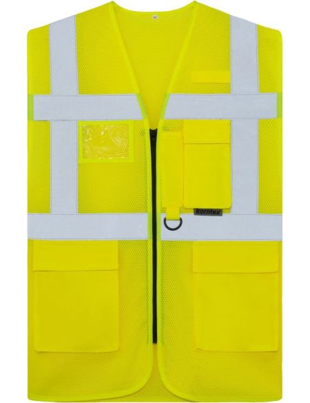 Multifunktionale Netzweste Korntex KXCMMF Larisa hi vis gelb