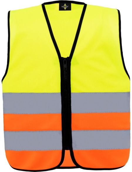 Kinder-Sicherheitsweste Korntex KWRX Aalborg neongrün