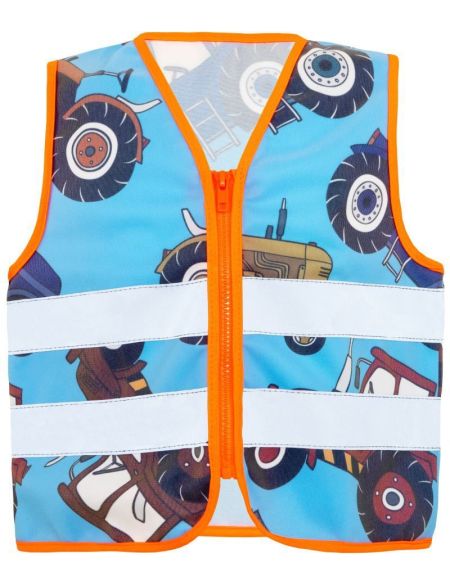 Children's safety vest Korntex ACTION silver/fire department
