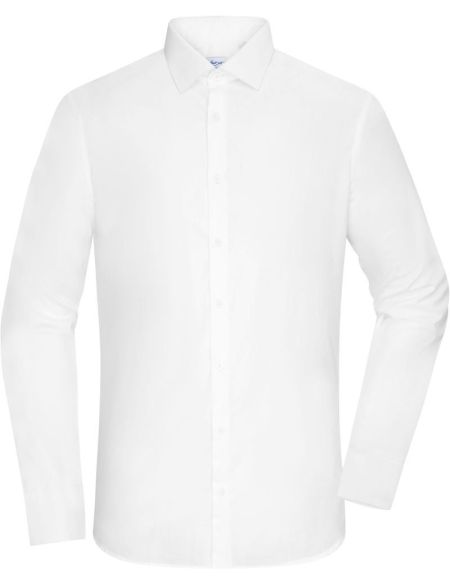 Slim Fit Popeline-Hemd mit langen Ärmeln Daiber JN1372 weiß