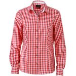 Women's checkered long-sleeved shirt Daiber JN637 green/white