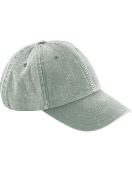Children's 6-panel low-profile vintage cap Beechfield B655B vintage black