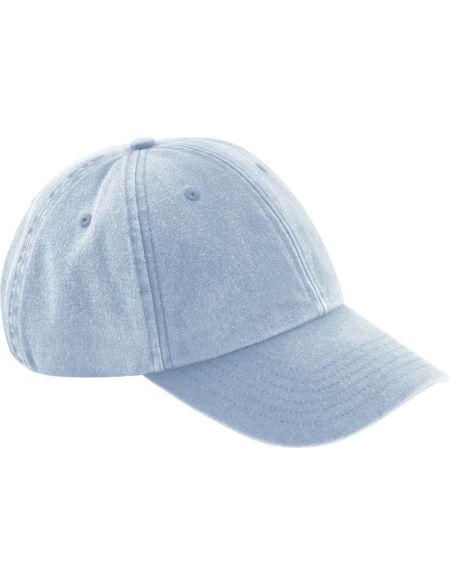 Kinder 6-Panel Low-Profile Vintage Cap Beechfield B655B Vintage Schwarz
