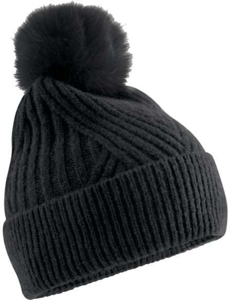 Snow Luxe Beechfield B529 weiße Bommelmütze
