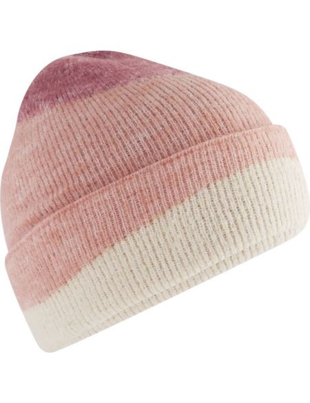 Knitted hat Soft Wave Beechfield B532 black/light grey/soft white