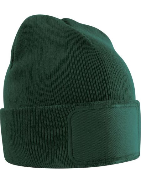 Kindermütze mit Patch Beechfield B445B schwarz
