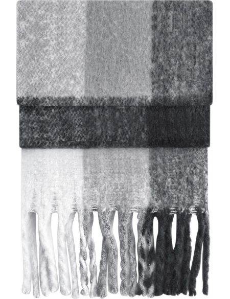 Schal Fluffy Check Beechfield B494R grau kariert