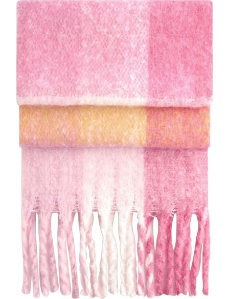 Schal Fluffy Check Beechfield B494R grau kariert