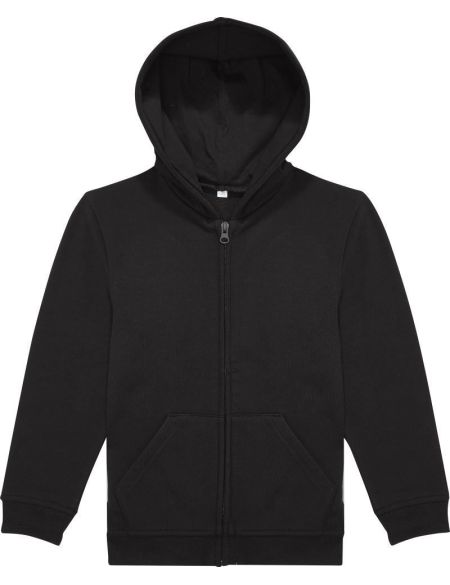 Children's sweatshirt with hood BC ID.334 Zip Hood kids black
