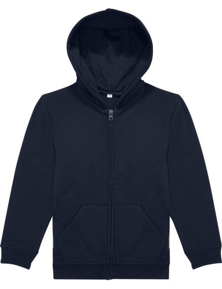 Kinder Sweatshirt mit Kapuze BC ID.334 Zip Hood kids schwarz