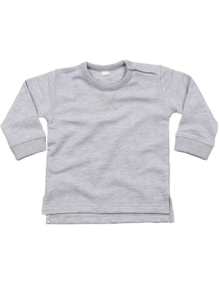 Babybugz Bio-Baumwolle Kinder-Sweatshirt BZ31 Heather Grey Melange