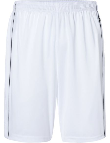 Basic Daiber JN387 Teamsportshorts weiß/schwarz