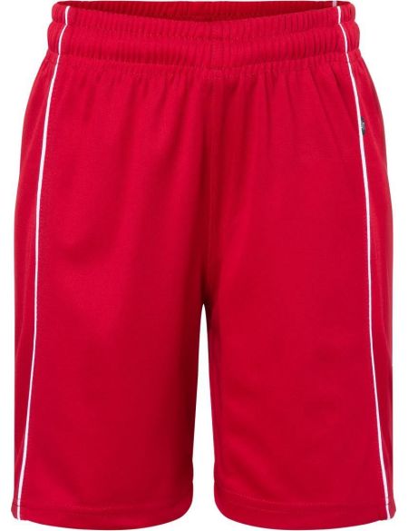 Kinder-Sportteam-Shorts Basic Daiber JN387K weiß/schwarz