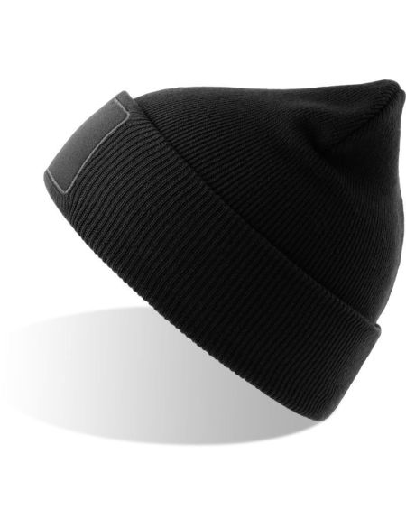 Strickmütze mit Atlantis Wind-S Patch schwarz