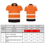 Polo bezpečnostní Result R501X fluorescent orange/black