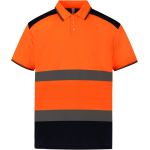 Polo piqué safety Hi-Vis Yoko HVJ220 hi vis yellow/navy