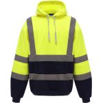 Mikina s kapucí bezpečnostní prvky Yoko HVK 05 hi vis yellow/navy
