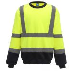 Mikina bezpečnostní prvky Yoko HVJ510 hi vis yellow/navy