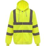 Zip-up sweatshirt with safety features Yoko HVK07 black