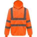 Zip-up sweatshirt with safety features Yoko HVK07 black