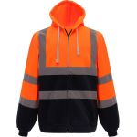 Reißverschluss-Sweatshirt mit Sicherheitsfunktionen Yoko HVK07 schwarz