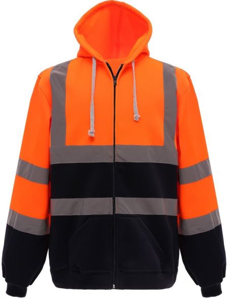 Reißverschluss-Sweatshirt mit Sicherheitsfunktionen Yoko HVK07 schwarz