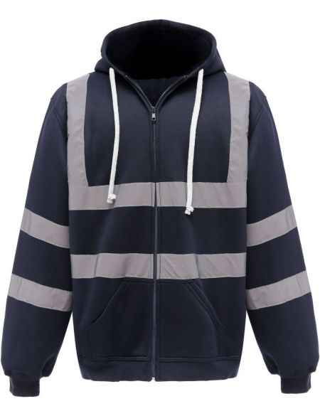 Mikina na zip bezpečnostní prvky Yoko HVK07 black