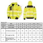 Sicherheitshoodie Result R503X fluoreszierend gelb/schwarz