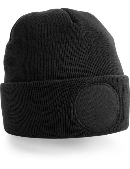 Beechfield B446 white round patch cap