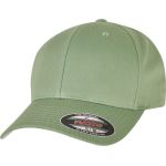 Kšiltovka 6 panelová dětská vlněná česaná Flexfit 6277 dark leaf green