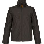 Bunda 2v1 s odepínacími rukávy Kariban K639 dark grey/orange