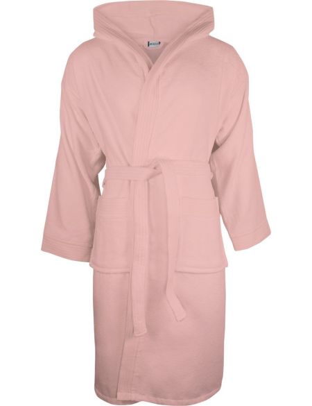 The One Towelling Velour Bathrobe ivory