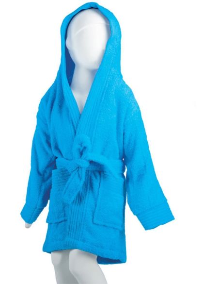 The One Towelling Kids Bathrobe white