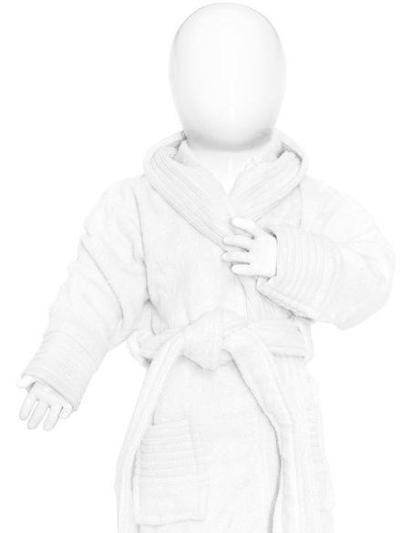 Der weiße Frottee-Babybademantel The One