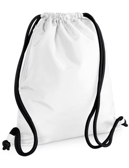 Rucksack aus Polyester, Icon BagBase BG110, weiß/schwarz